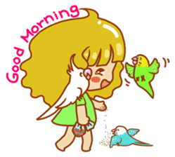 Cockatiels and Veggie Girl's Daily Life sticker #3268622