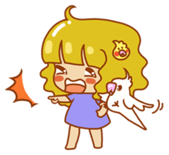 Cockatiels and Veggie Girl's Daily Life sticker #3268623