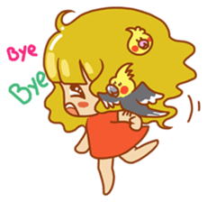 Cockatiels and Veggie Girl's Daily Life sticker #3268626