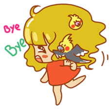 Cockatiels and Veggie Girl's Daily Life sticker #3268626