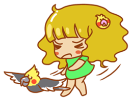 Cockatiels and Veggie Girl's Daily Life sticker #3268627