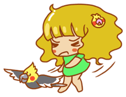 Cockatiels and Veggie Girl's Daily Life sticker #3268627