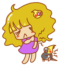 Cockatiels and Veggie Girl's Daily Life sticker #3268629
