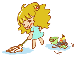 Cockatiels and Veggie Girl's Daily Life sticker #3268630