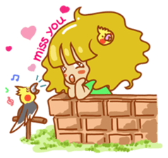 Cockatiels and Veggie Girl's Daily Life sticker #3268632