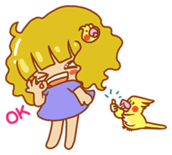 Cockatiels and Veggie Girl's Daily Life sticker #3268635