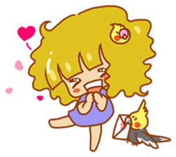 Cockatiels and Veggie Girl's Daily Life sticker #3268638