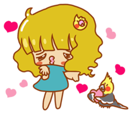 Cockatiels and Veggie Girl's Daily Life sticker #3268639