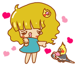 Cockatiels and Veggie Girl's Daily Life sticker #3268639