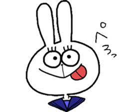 Big eye rabbit sticker #3269562