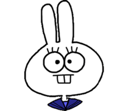 Big eye rabbit sticker #3269564