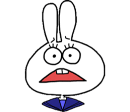 Big eye rabbit sticker #3269567