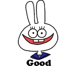 Big eye rabbit sticker #3269568