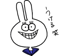 Big eye rabbit sticker #3269570