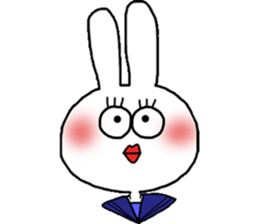 Big eye rabbit sticker #3269572