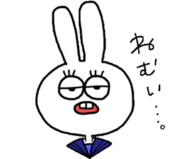 Big eye rabbit sticker #3269586