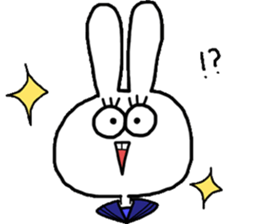 Big eye rabbit sticker #3269587
