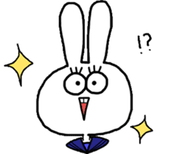 Big eye rabbit sticker #3269587