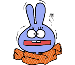 Big eye rabbit sticker #3269590