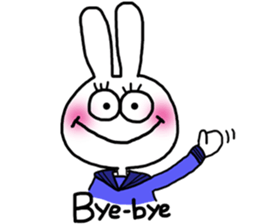 Big eye rabbit sticker #3269595