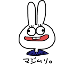 Big eye rabbit sticker #3269597