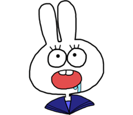 Big eye rabbit sticker #3269601