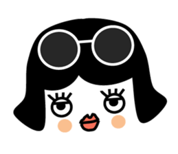 expressionless girls sticker #3271971