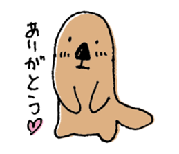 Sea otter like Amoeba sticker #3275501