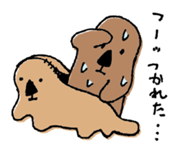 Sea otter like Amoeba sticker #3275518