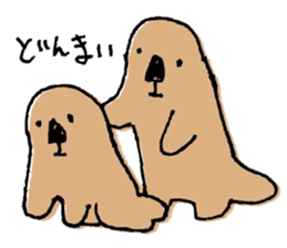 Sea otter like Amoeba sticker #3275524