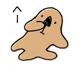 Sea otter like Amoeba sticker #3275525