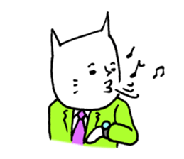 executive cat sticker #3275781