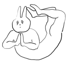 Darkness and rabbit sticker #3278237