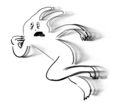 Darkness and rabbit sticker #3278246