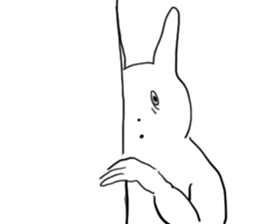 Darkness and rabbit sticker #3278264