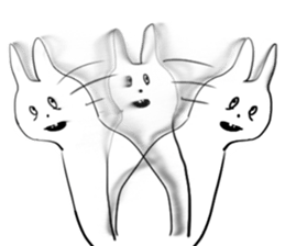 Darkness and rabbit sticker #3278267