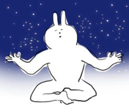 Darkness and rabbit sticker #3278270