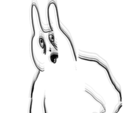 Darkness and rabbit sticker #3278271