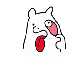 The cute white dog sticker #3279231