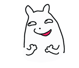 The cute white dog sticker #3279233