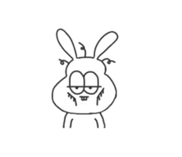 Thick rabbit 2 sticker #3279998