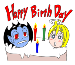 Angel and Evilspirit. sticker #3280433