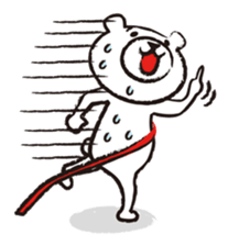 Cute white bear2 sticker #3282314