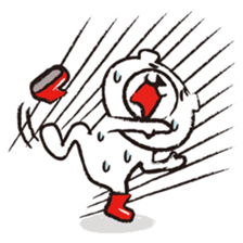 Cute white bear2 sticker #3282317