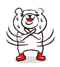 Cute white bear2 sticker #3282318