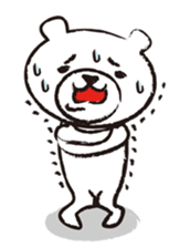 Cute white bear2 sticker #3282321