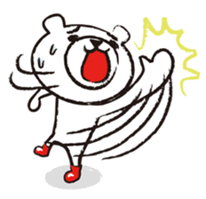 Cute white bear2 sticker #3282323