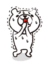 Cute white bear2 sticker #3282324