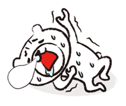 Cute white bear2 sticker #3282325