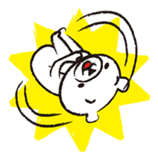 Cute white bear2 sticker #3282326